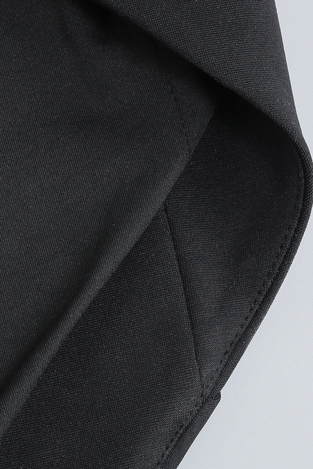 Puff Sleeve Deep V Asymmetrical Hem Dress