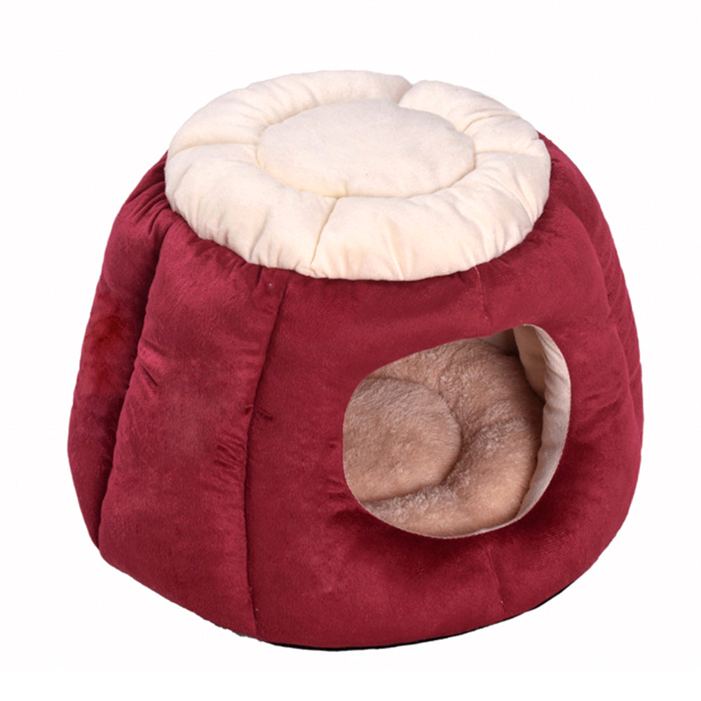 Pet Cat Nest Bed Kitten Cave House for Dog Puppy Rabbit Winter Warm Sleeping Mat Soft Cushion Removable Pad Pets Product