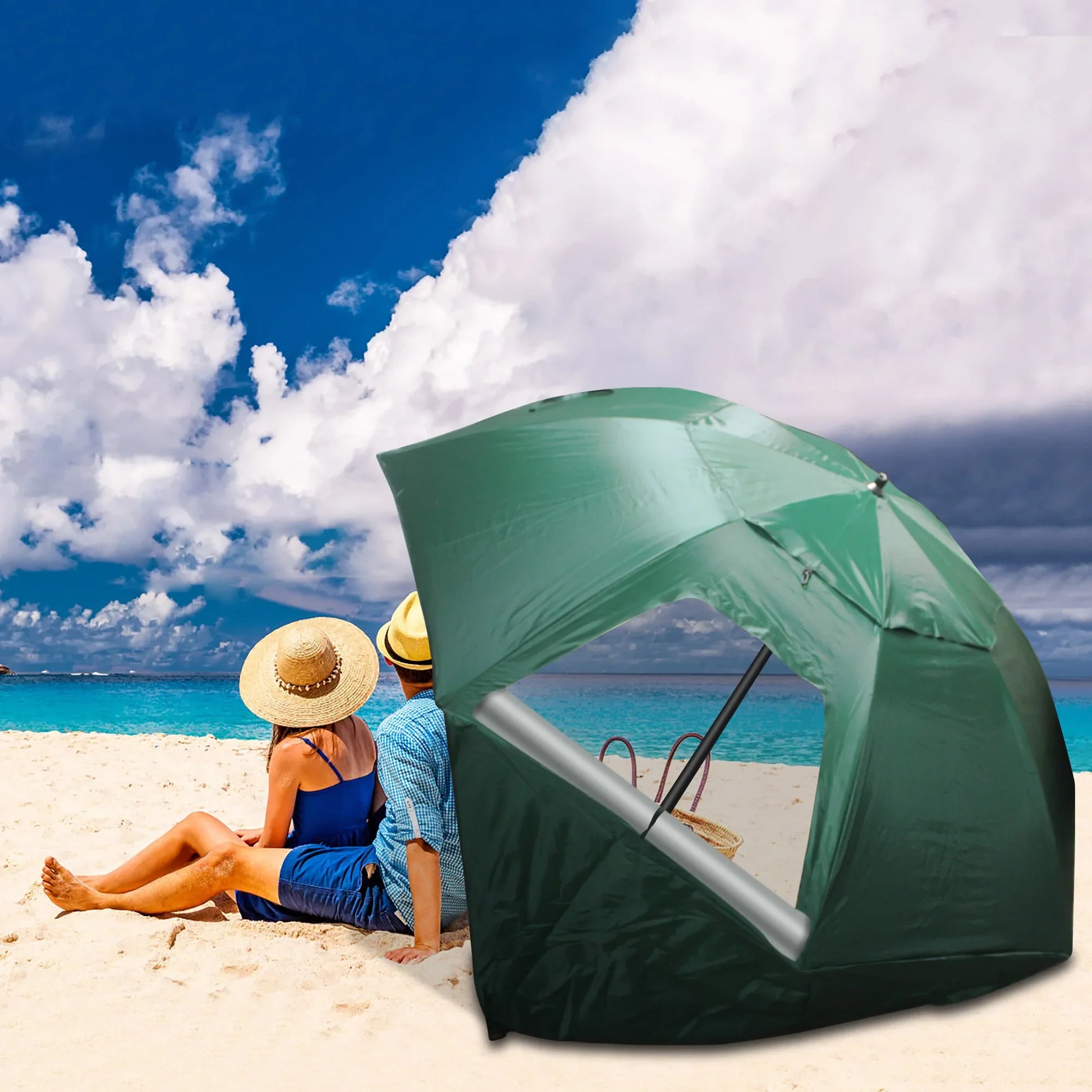 beach umbrella tent Beach Umbrella Tent Picnic Sun Shelter w/ UV Protection – West Cherry Clothing