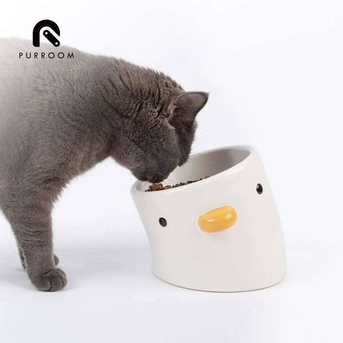 Purroom Ergonomic Ceramic Pet Bowl - Bevel