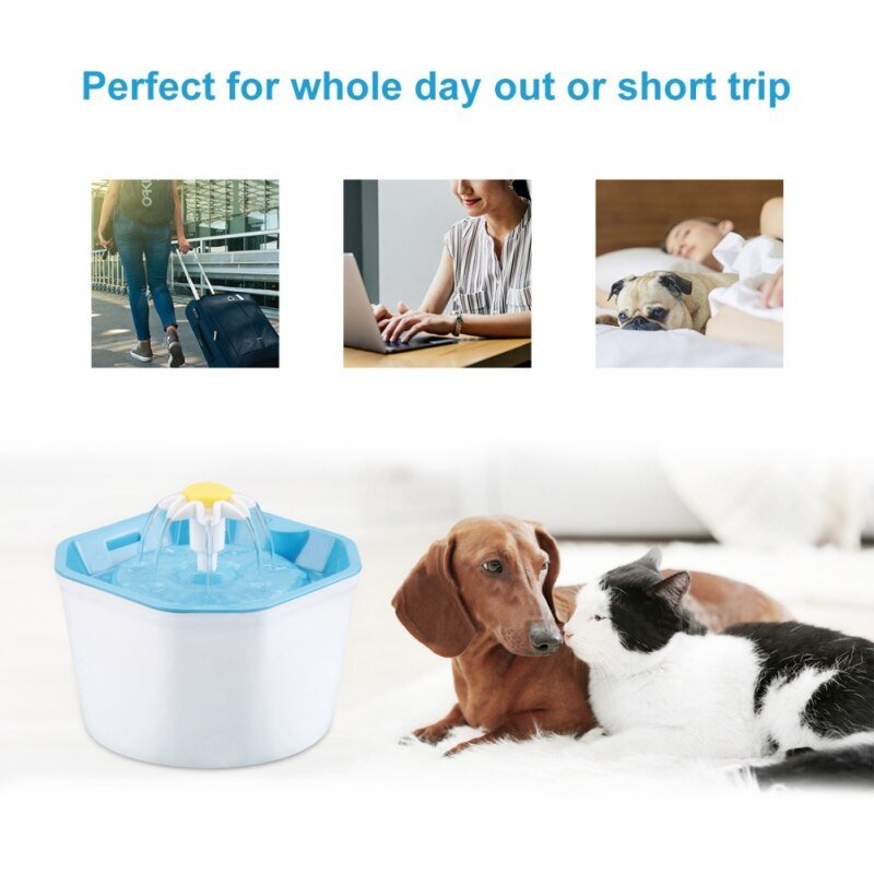 Automatic Pet Cat Water Fountain Dispenser USB 2L Ultra Quiet Dog Drinking Bowl Drinker Feeder Bowl Pet Drinking Feeder