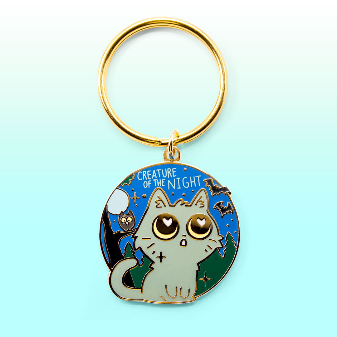 Creature Of The Night (Chartreux Cat) Keychain