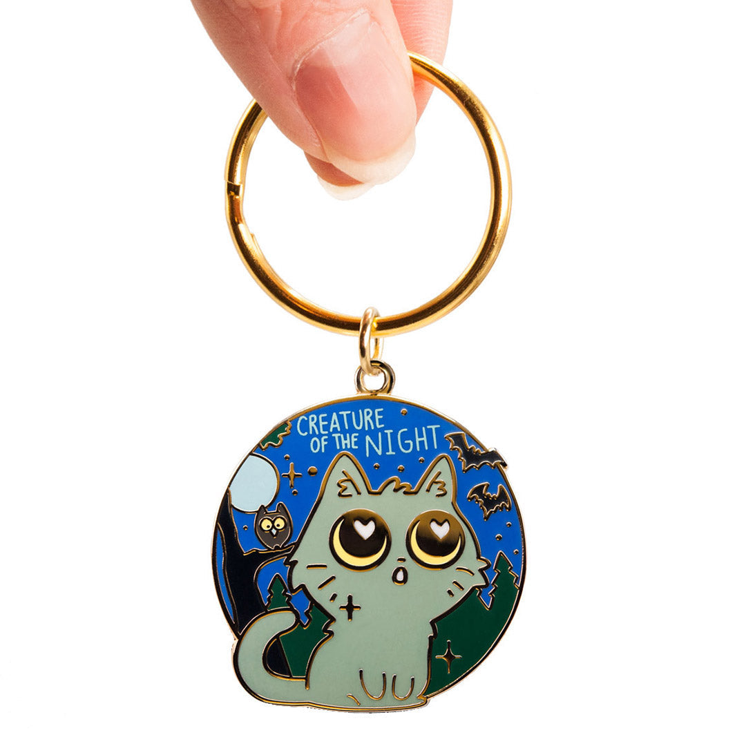 Creature Of The Night (Chartreux Cat) Keychain