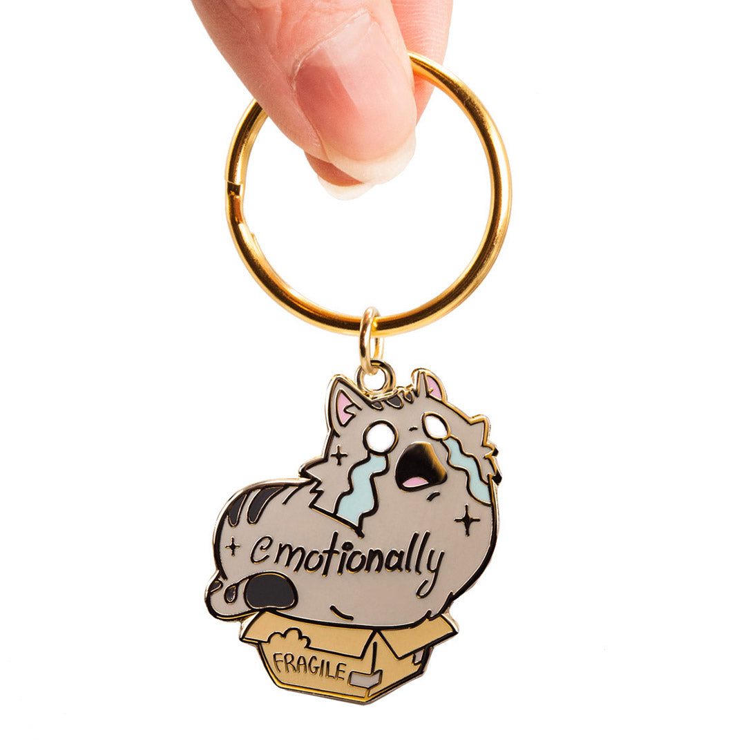 Emotionally Fragile (Maine Coon Cat) Keychain