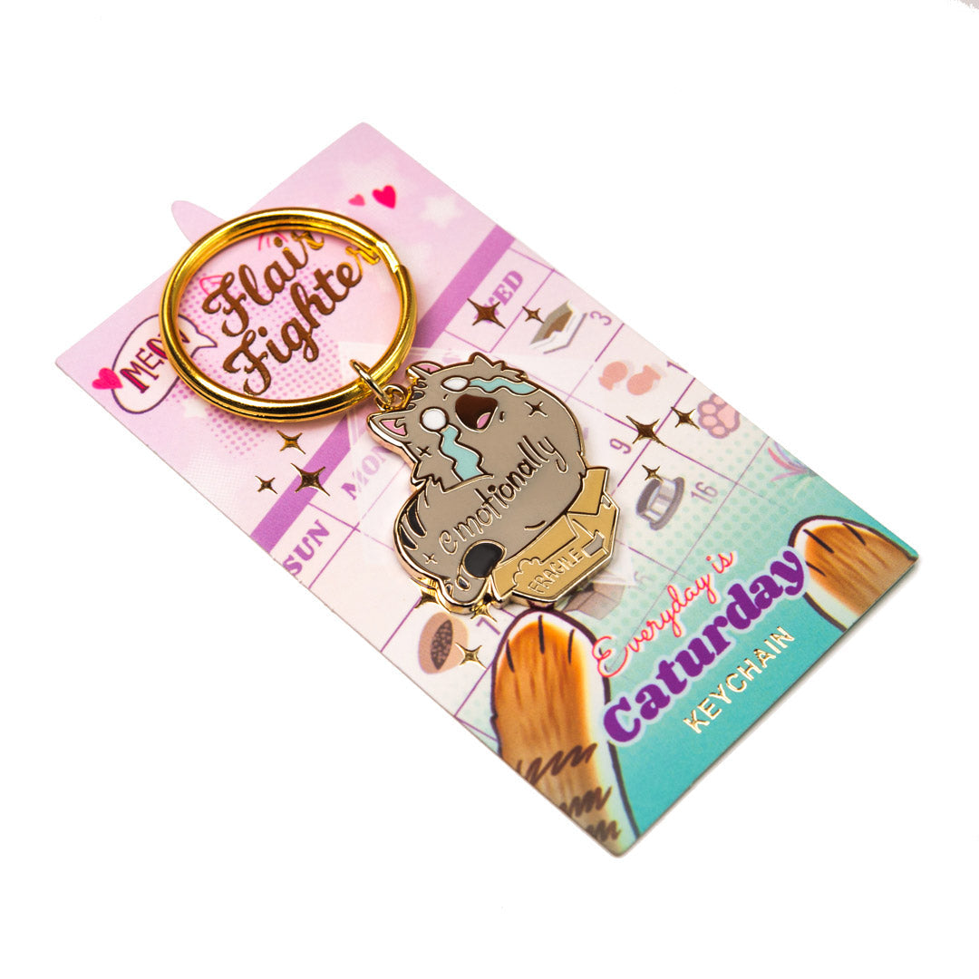 Emotionally Fragile (Maine Coon Cat) Keychain