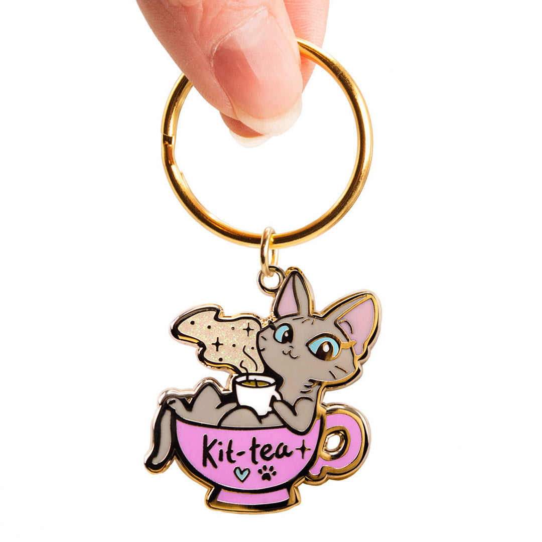 Kit-Tea (Sphynx Cat) Keychain