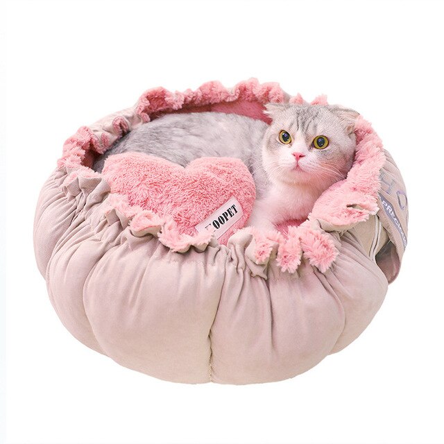 Pet Cat Bed House Winter Warm Cat Sleeping Cushion Soft Cozy Sofa Blanket Fluffy Kennel Mat for Small Large Dog Cat Pet Supplies