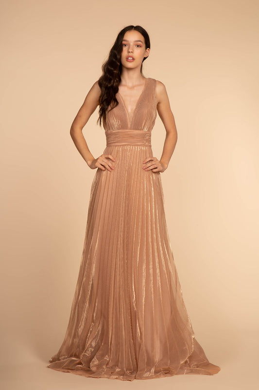 Sleeveless Empire-Waist Long Dress GLGL2574